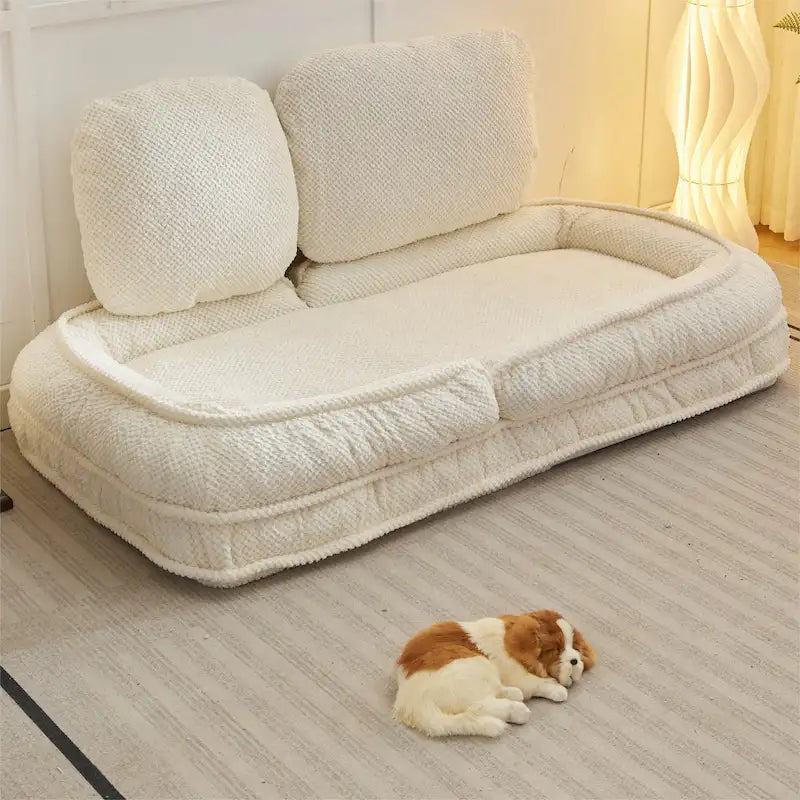 Chaise longue réglable blanche 47,8 avec dossier haut