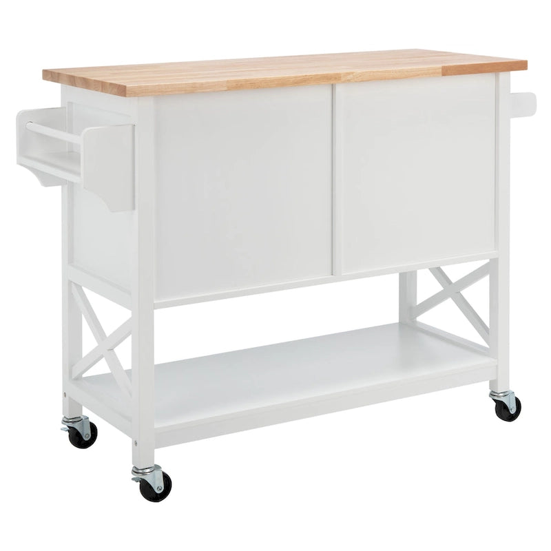 Chariot de cuisine à 2 portes et 1 étagère - 45,7 L x 17,3 P x 35,6 H - 46Lx17Px36H