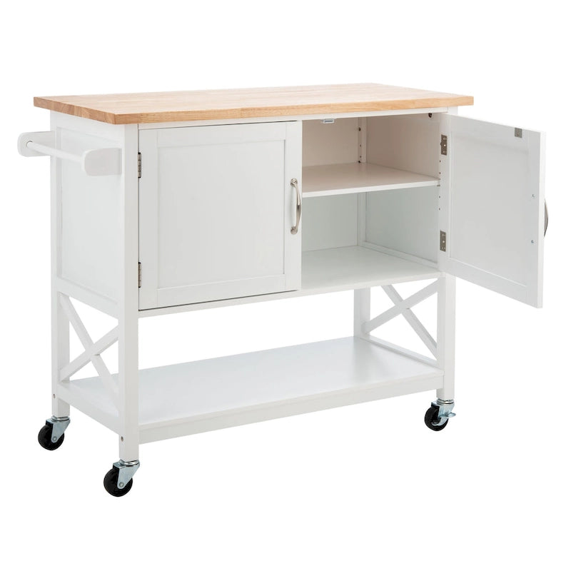 Chariot de cuisine à 2 portes et 1 étagère - 45,7 L x 17,3 P x 35,6 H - 46Lx17Px36H