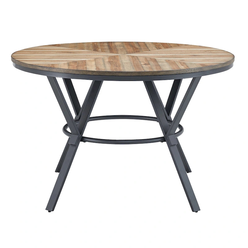 Table à manger ronde d'intérieur avec pieds en métal