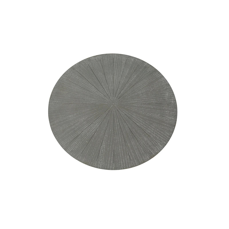 Table basse ronde de ferme de 31,5 pouces avec rangement à 2 niveaux et pieds en métal