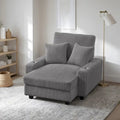 Chaise longue capitonnée de 111,76 cm de large avec dossier réglable