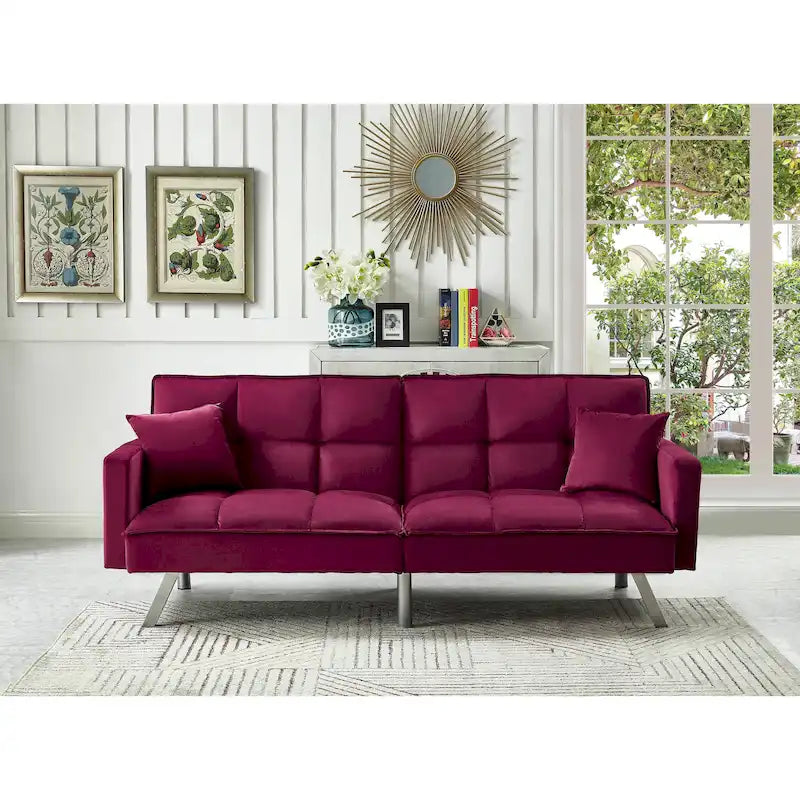 Chaise de salle à manger en velours avec cadre en or titane
