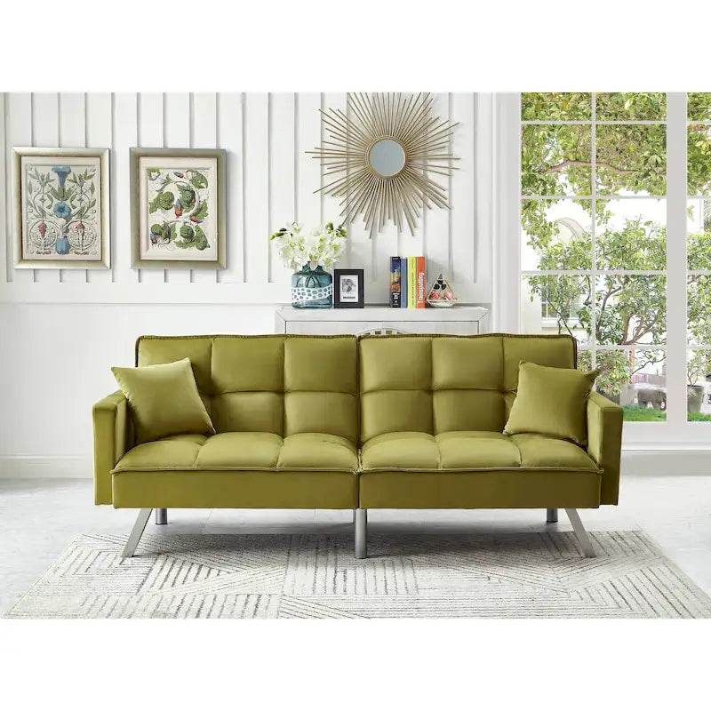 Chaise de salle à manger en velours avec cadre en or titane