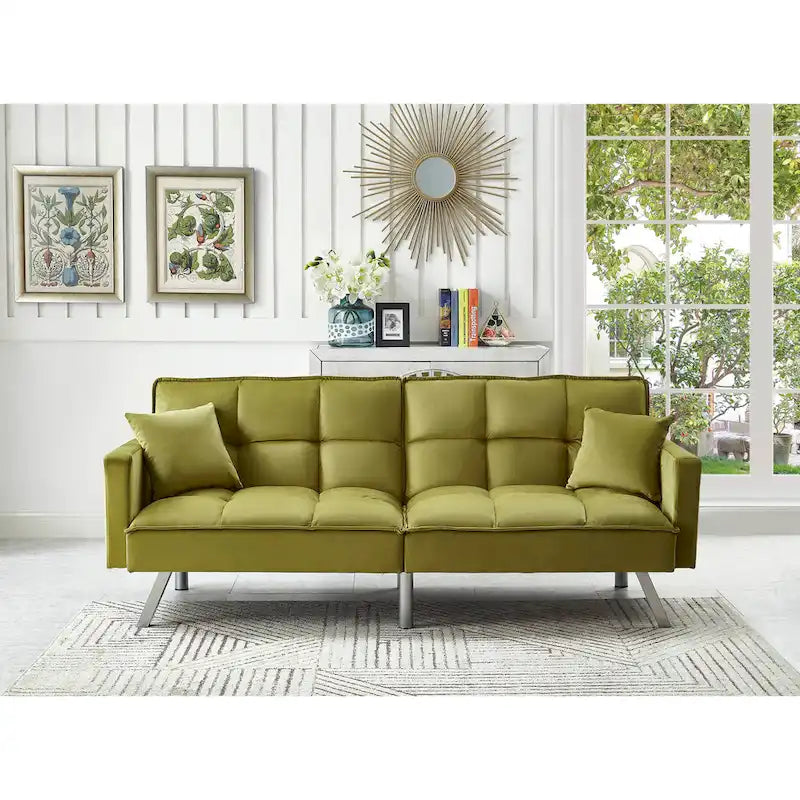 Chaise de salle à manger en velours avec cadre en or titane