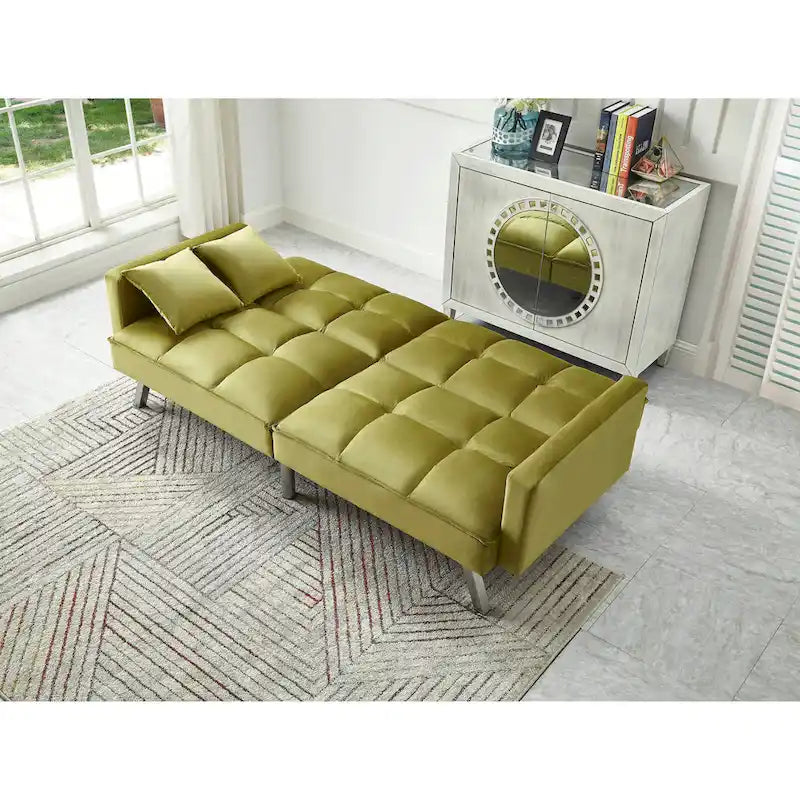 Chaise de salle à manger en velours avec cadre en or titane