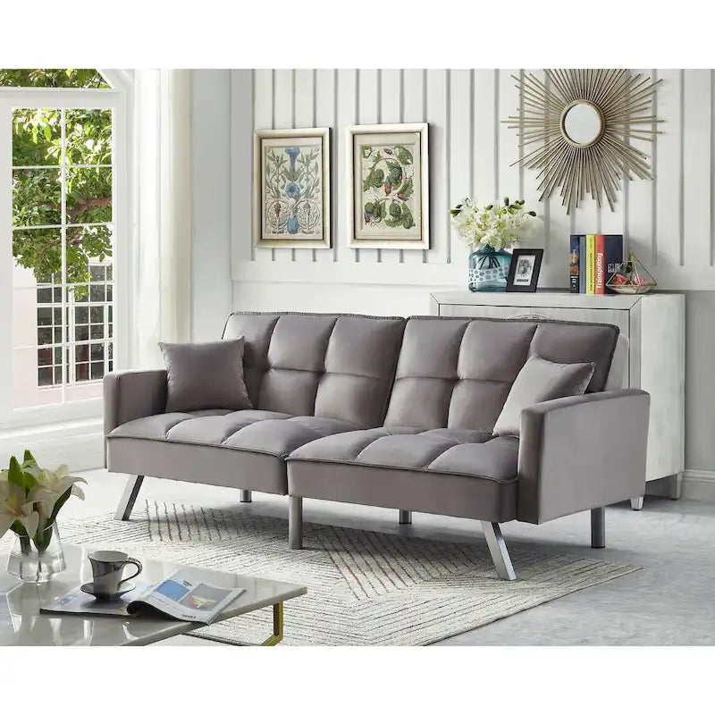 Chaise de salle à manger en velours avec cadre en or titane
