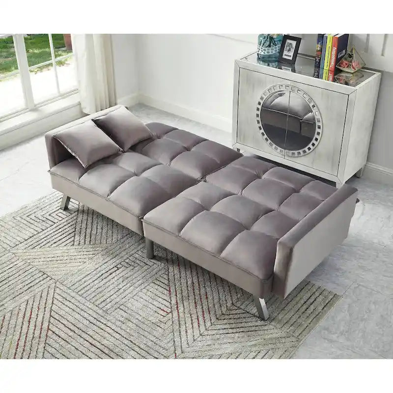 Chaise de salle à manger en velours avec cadre en or titane