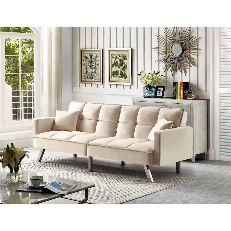 Chaise de salle à manger en velours avec cadre en or titane