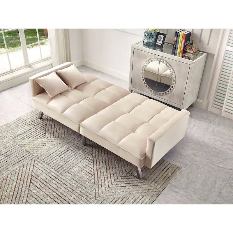 Chaise de salle à manger en velours avec cadre en or titane