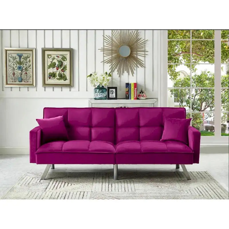 Chaise de salle à manger en velours avec cadre en or titane
