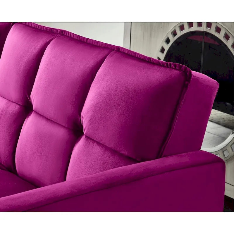 Chaise de salle à manger en velours avec cadre en or titane