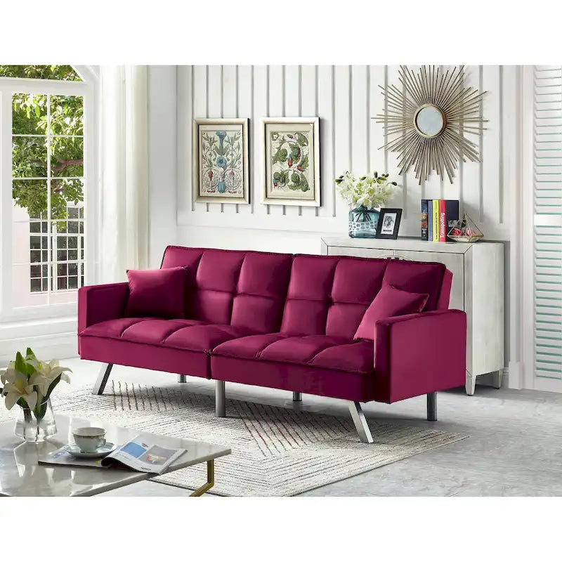 Chaise de salle à manger en velours avec cadre en or titane