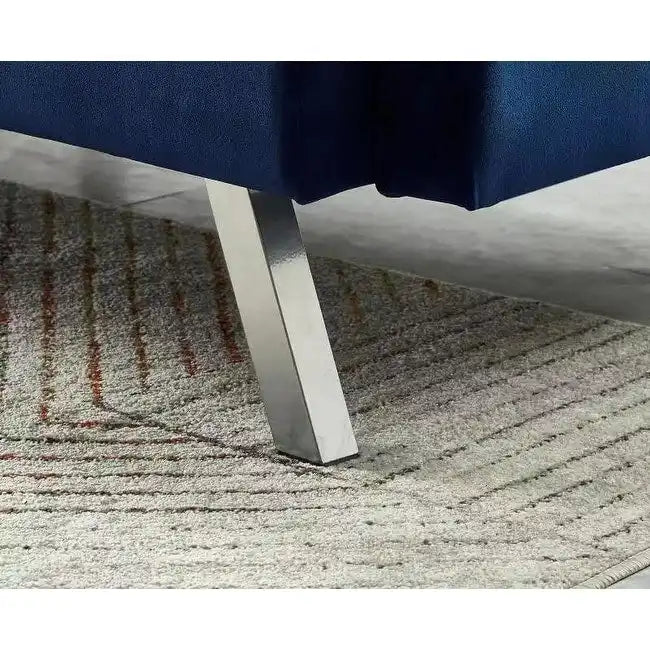 Chaise de salle à manger en velours avec cadre en or titane