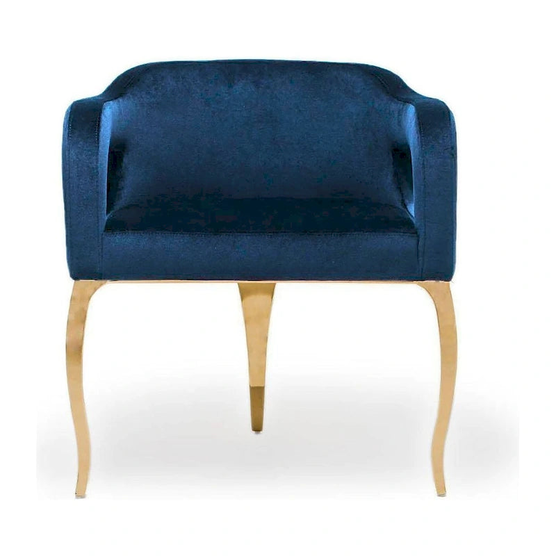 Chaise de salle à manger en acier inoxydable titane or