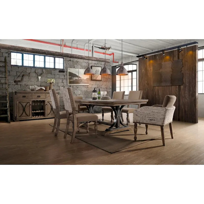 Table à manger extensible couleur bois flotté