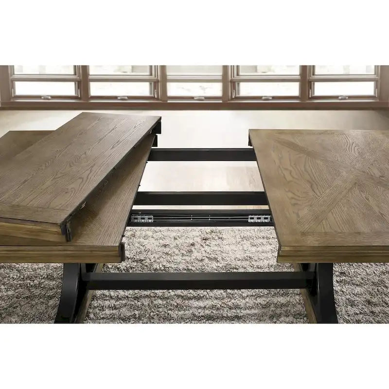 Table à manger extensible couleur bois flotté