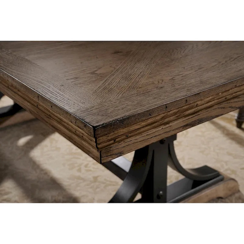 Table à manger extensible couleur bois flotté
