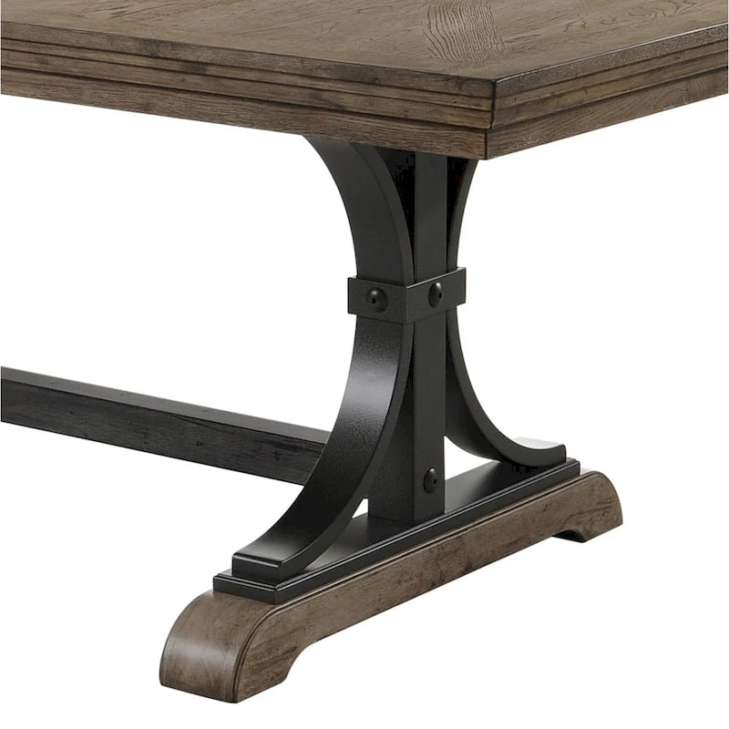 Table à manger extensible couleur bois flotté