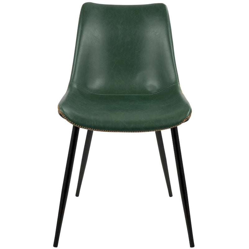 Chaises de salle à manger industrielles vintage en similicuir (lot de 2)