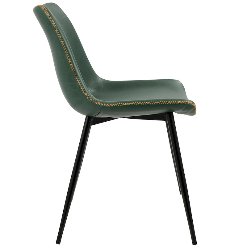 Chaises de salle à manger industrielles vintage en similicuir (lot de 2)