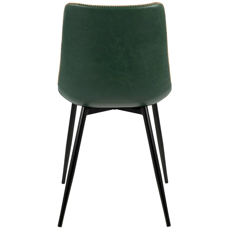 Chaises de salle à manger industrielles vintage en similicuir (lot de 2)