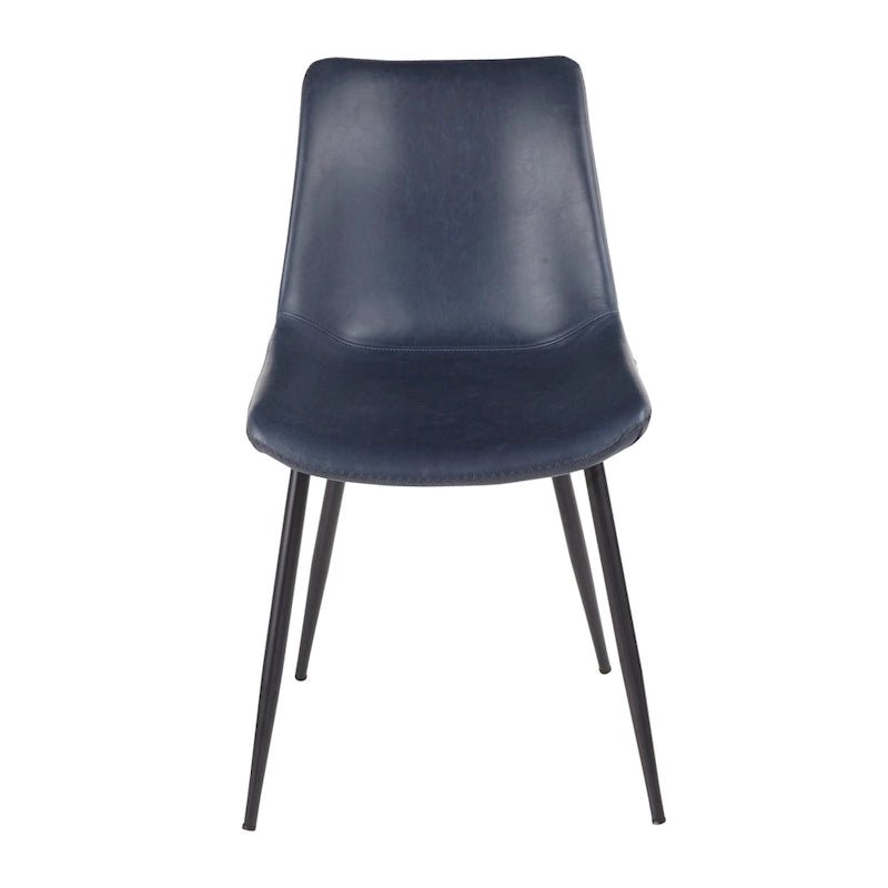 Chaises de salle à manger industrielles vintage en similicuir (lot de 2)