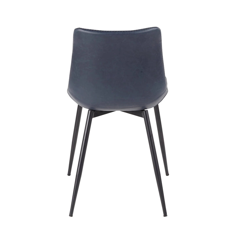 Chaises de salle à manger industrielles vintage en similicuir (lot de 2)