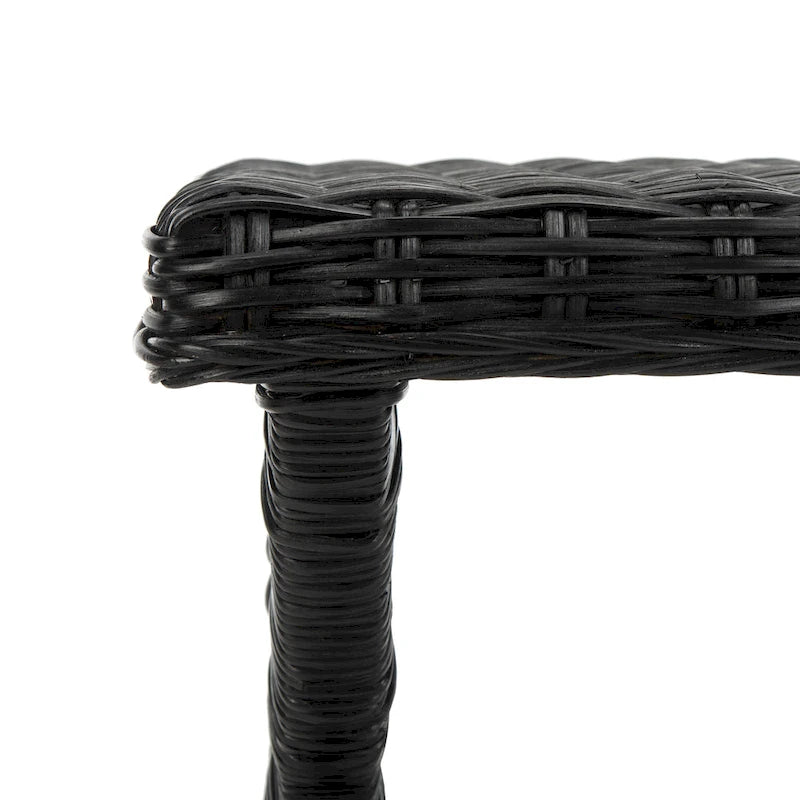 Banc en osier naturel en X - 22 x 22 x 19,5 - 22Lx22Px20H