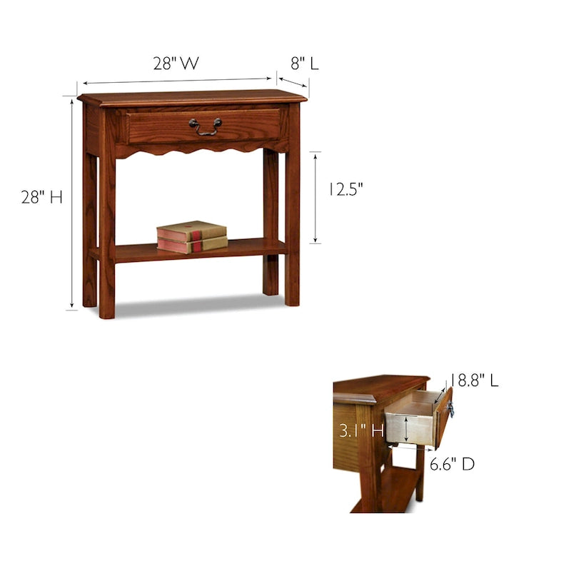 Console en bois blanc