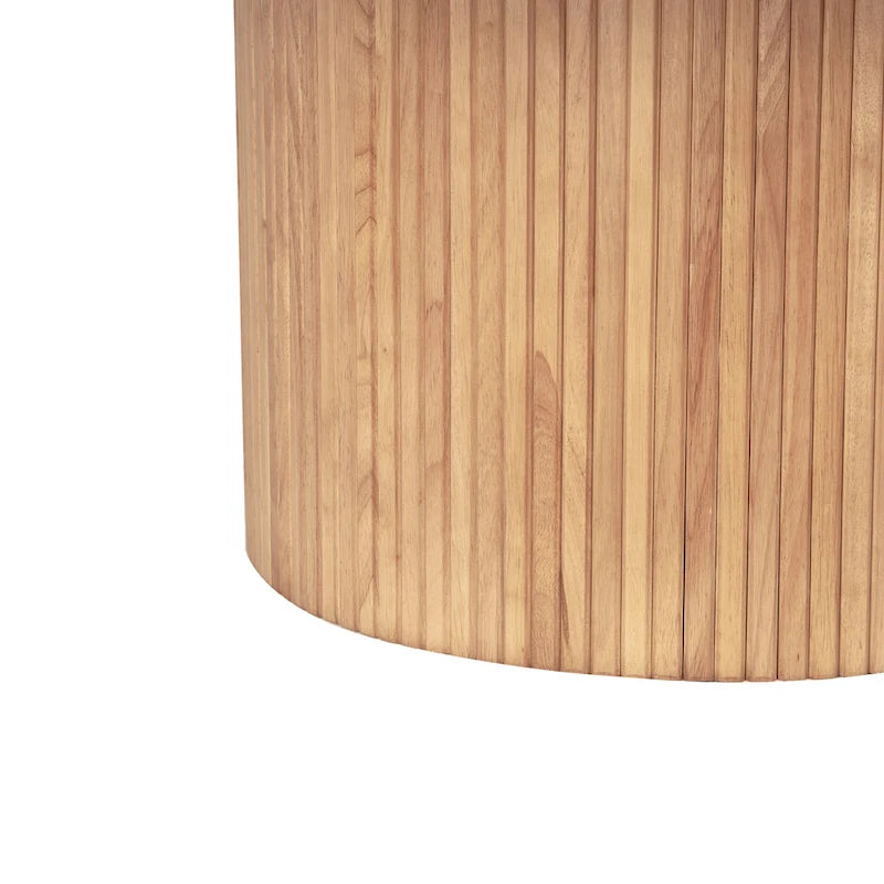 Table basse ronde en bois avec pied central