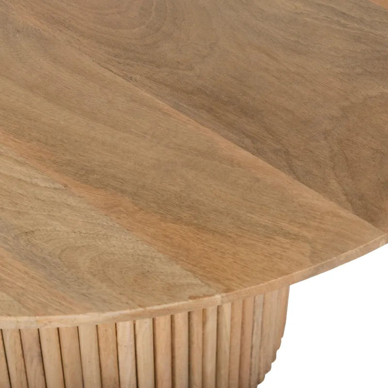 Table basse ronde en bois avec pied central