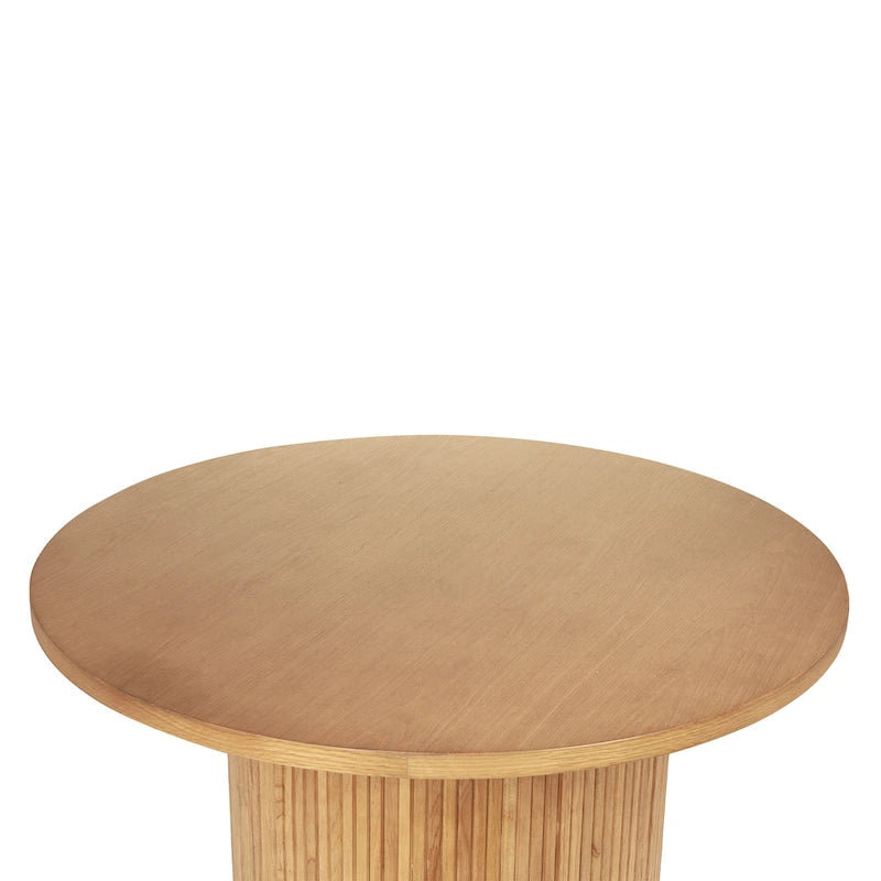 Table basse ronde en bois avec pied central