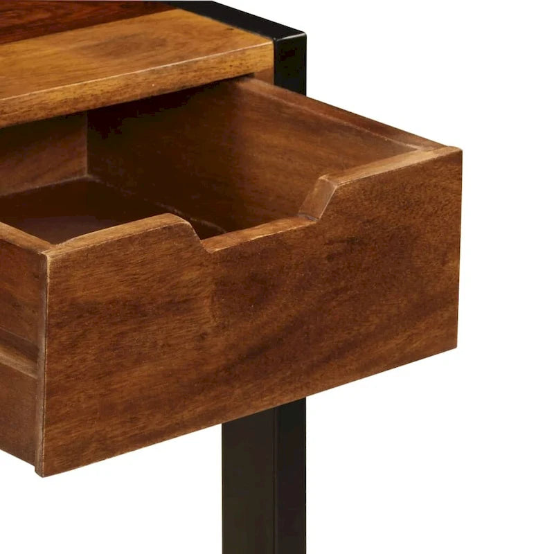 Bahut XL avec 3 tiroirs 110x35x75 cm en bois de sesham massif