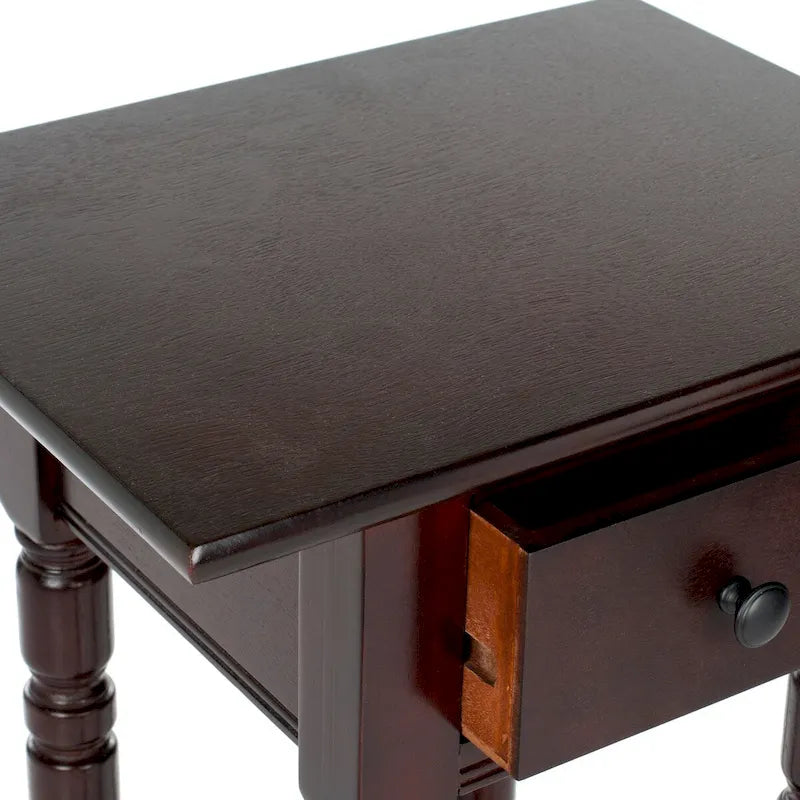 Table d'appoint noire - 17,7 x 13,8 x 31,9 - 18L x 14P x 32H