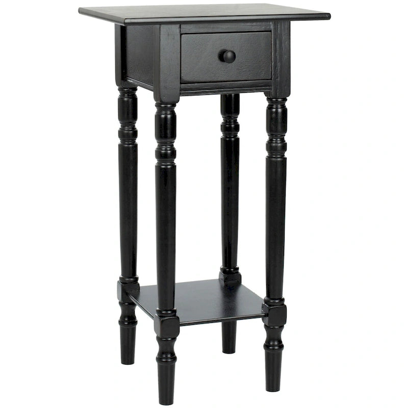 Table d'appoint noire - 17,7 x 13,8 x 31,9 - 18L x 14P x 32H