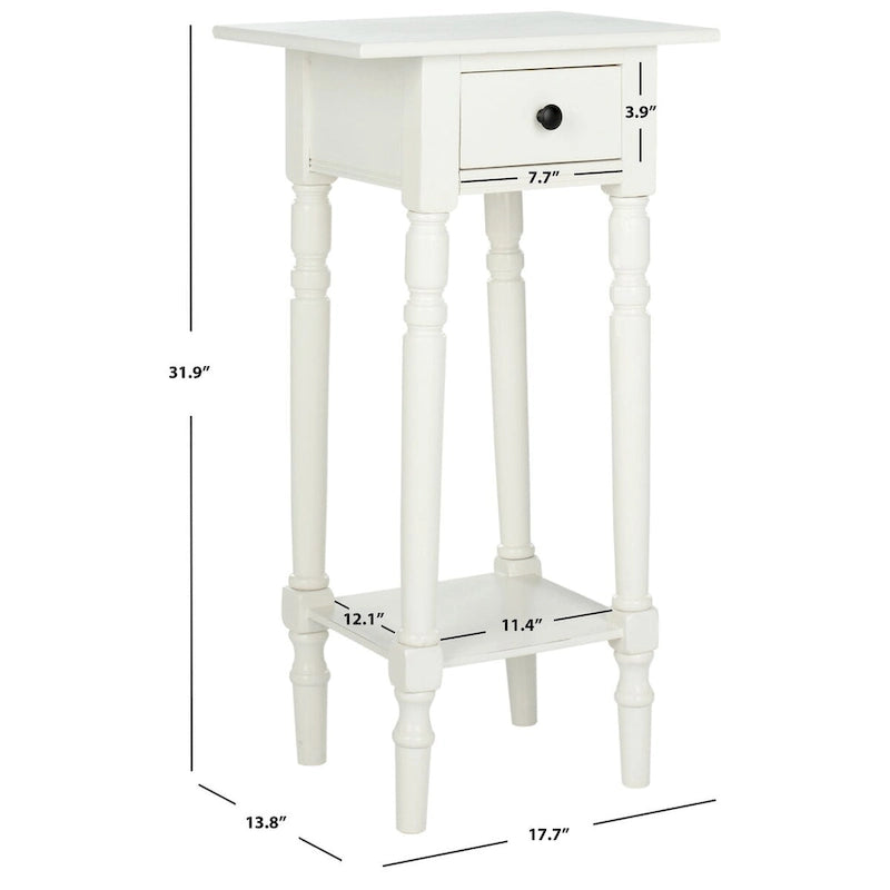 Table d'appoint noire - 17,7 x 13,8 x 31,9 - 18L x 14P x 32H