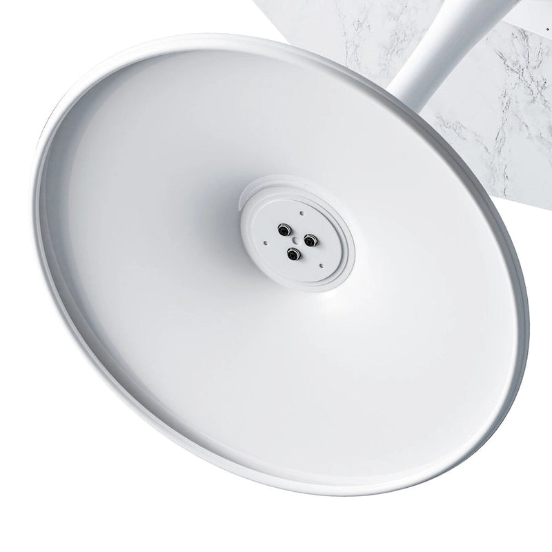 31.50 Table Basse Hexagonale Moderne avec Plateau en Marbre Imprimé et Base en Métal pour Salle à Manger, Cuisine et Salon