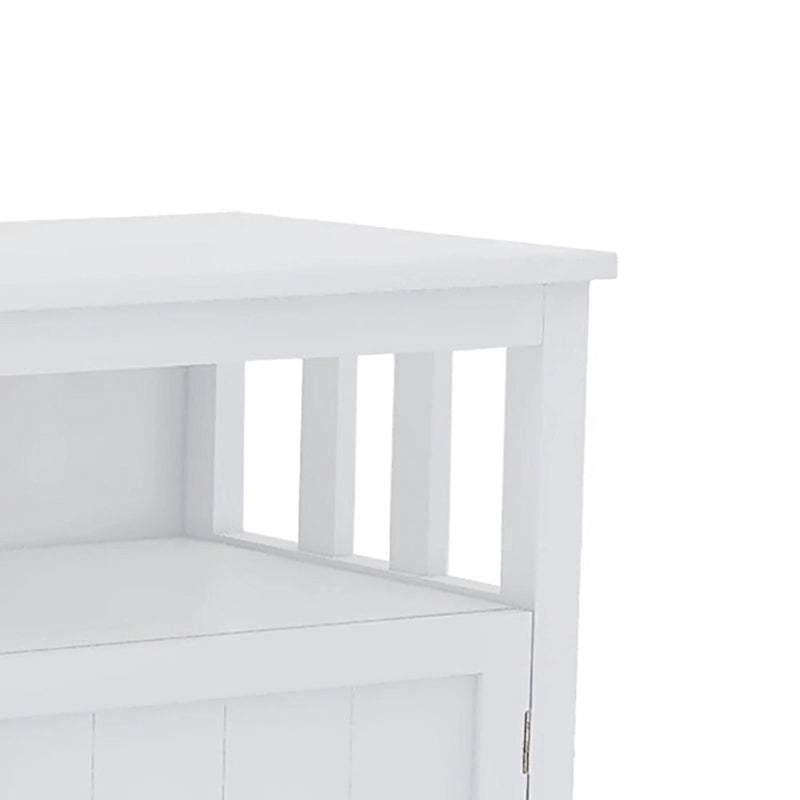 Buffet Minimaliste Classique en Bois avec un Placard et un Compartiment de Rangement Ouvert