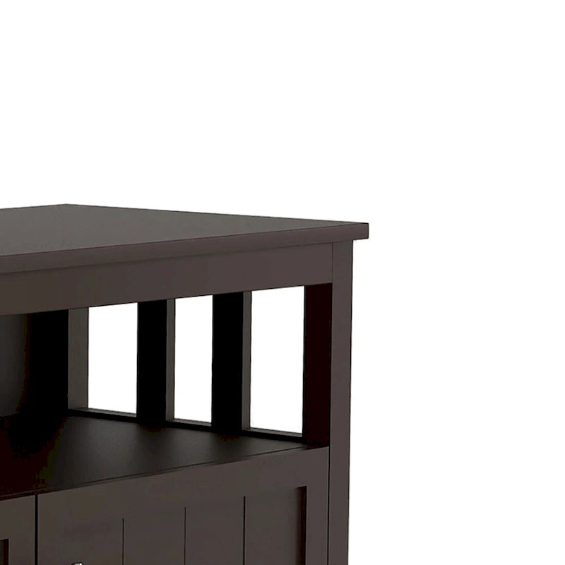 Buffet Minimaliste Classique en Bois avec un Placard et un Compartiment de Rangement Ouvert