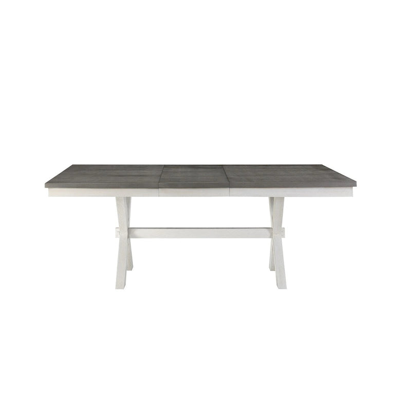Table de salle à manger extensible bicolore