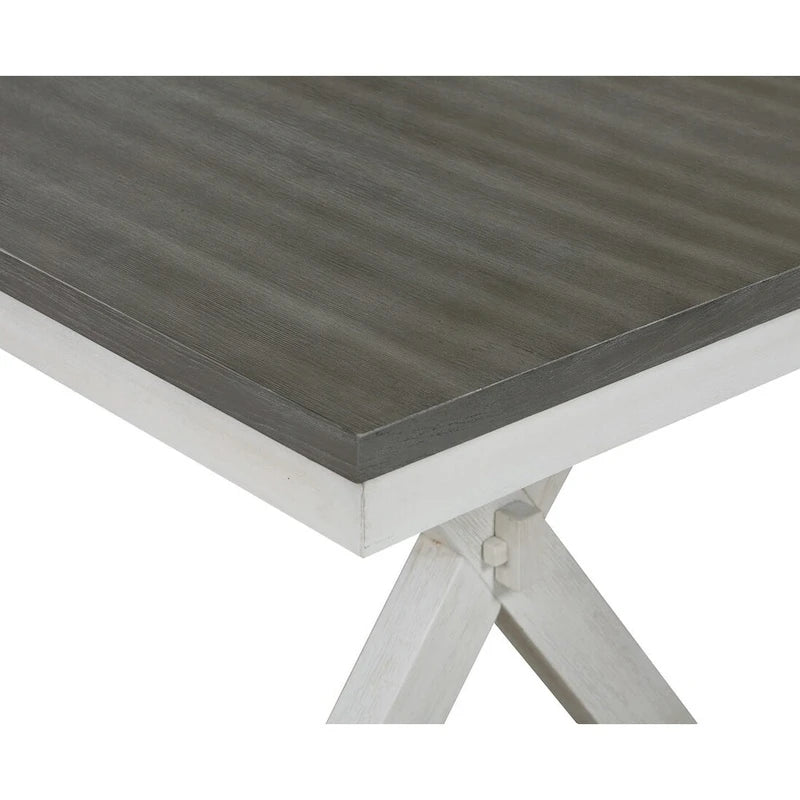 Table de salle à manger extensible bicolore