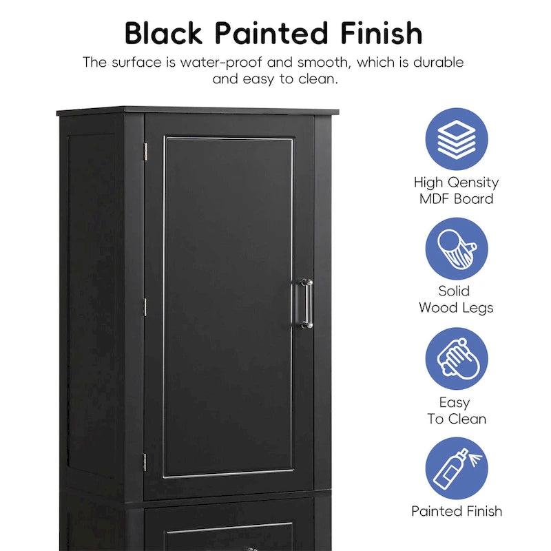 Meuble de rangement haut de salle de bain, Armoire de rangement sur pied