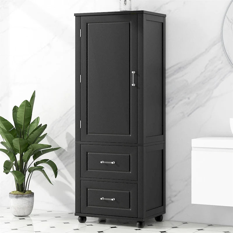 Meuble de rangement haut de salle de bain, Armoire de rangement sur pied