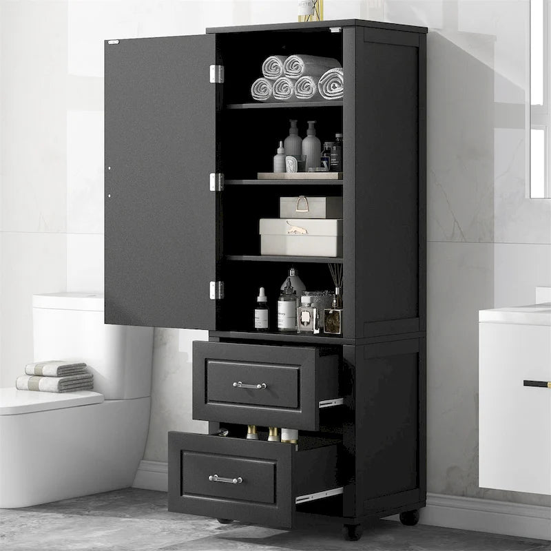 Meuble de rangement haut de salle de bain, Armoire de rangement sur pied
