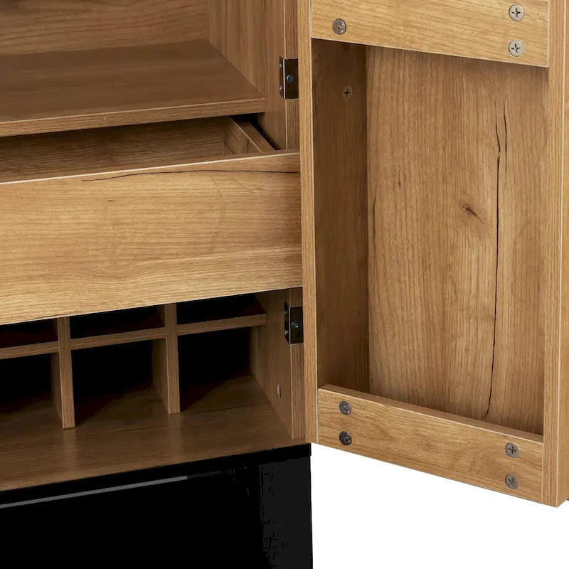 Meuble de buffet avec porte-bouteilles et porte-verres pour couloirs et salons
