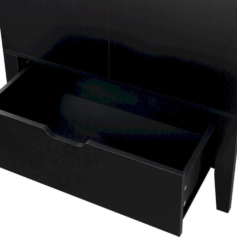 Meuble de buffet avec porte-bouteilles et porte-verres pour couloirs et salons
