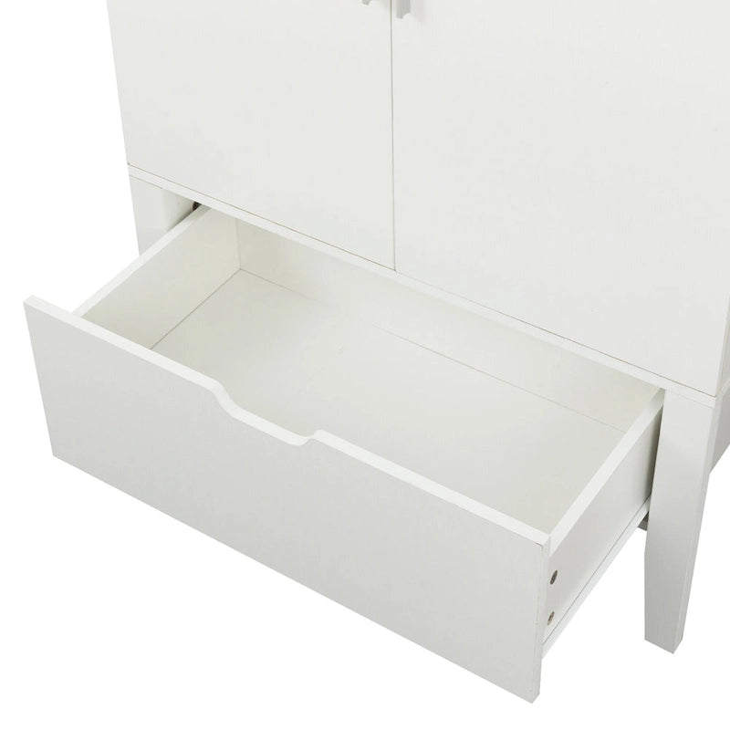 Meuble de buffet avec porte-bouteilles et porte-verres pour couloirs et salons