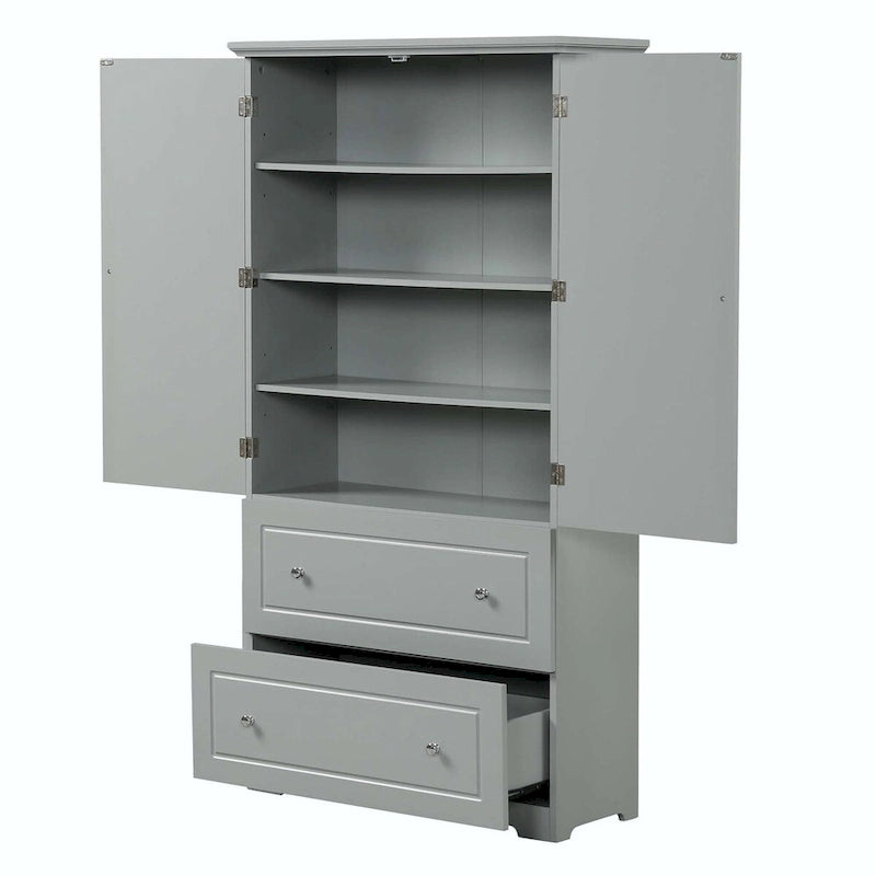 Meuble de rangement autoportant avec deux tiroirs