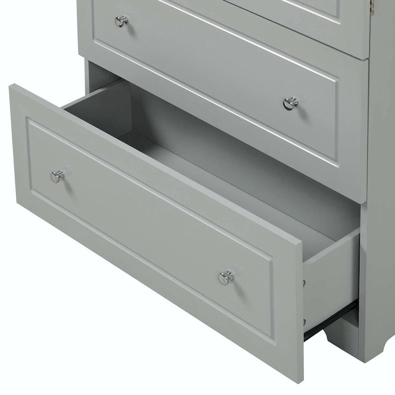 Meuble de rangement autoportant avec deux tiroirs